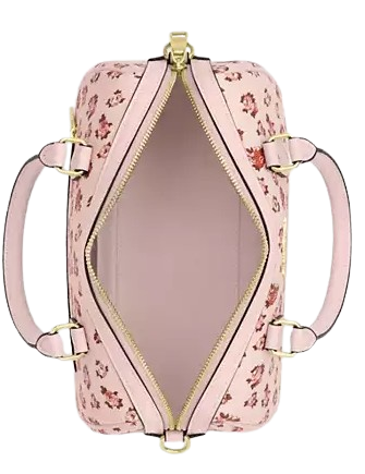 Coach Rowan Satchel Bag With Rose Print - Image 2