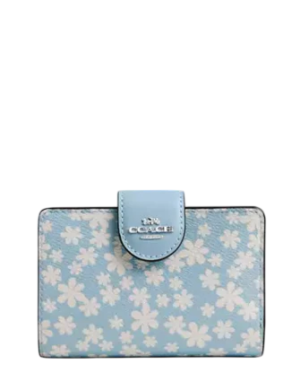 Coach Medium Corner Zip Wallet With Floral Print