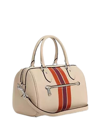 Coach Rowan Satchel Bag With Stripe - Image 3