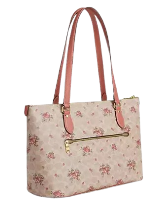 Coach Gallery Tote Bag In Signature Canvas With Floral Print - Image 3