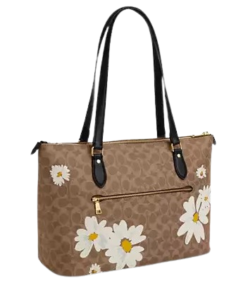 Coach Gallery Tote Bag In Signature Canvas With Floral Print - Image 2