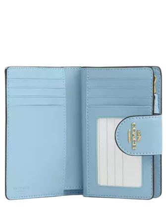 Coach Medium Corner Zip Wallet With Gingham Print - Image 3