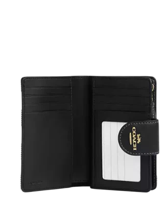 Coach Medium Corner Zip Wallet With Gingham Print - Image 3