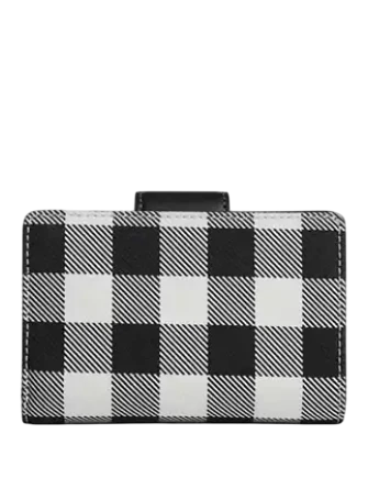 Coach Medium Corner Zip Wallet With Gingham Print - Image 4