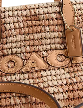 Coach City Mini Tote Bag With Gingham Print - Image 4