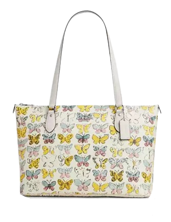 Coach Gallery Tote Bag With Butterfly Print