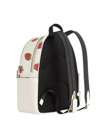 Coach Court Backpack With Strawberry Print - Image 3