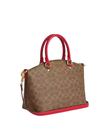 Coach Sadie Satchel Bag In Signature Canvas - Image 3