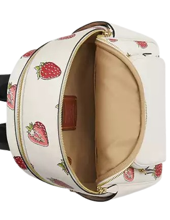 Coach Court Backpack With Strawberry Print - Image 4