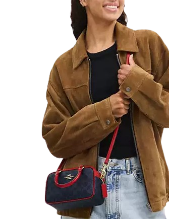 Coach Satchel Crossbody Bag In Signature Canvas - Image 4