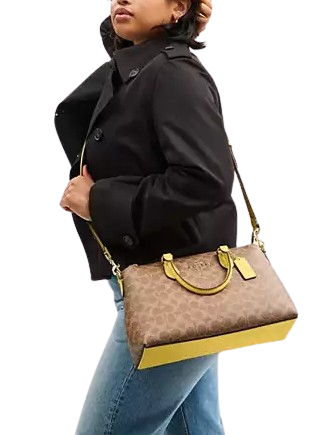 Coach Georgia Satchel Bag In Signature Canvas - Image 4