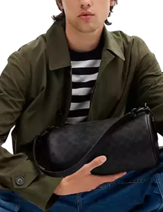 Coach Andre Barrel Bag 30 In Signature Canvas - Image 3