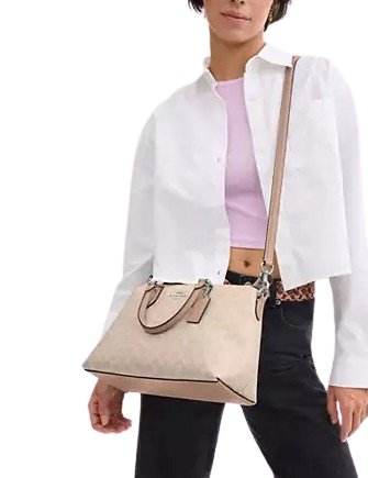 Coach Georgia Satchel Bag In Signature Canvas - Image 4
