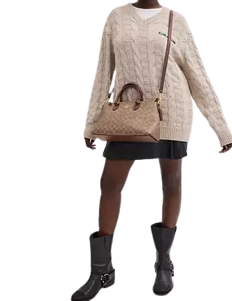 Coach Georgia Satchel Bag In Signature Canvas - Image 2