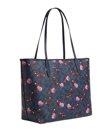 Coach City Tote Bag In Signature Canvas With Cherry Print - Image 2