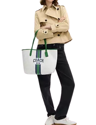 Coach City Tote Bag In Signature Canvas With Coach Graphic - Image 4