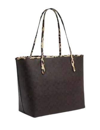 Coach City Tote Bag In Signature Canvas With Leopard Print - Image 3