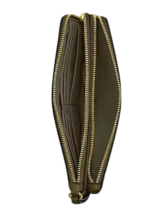 Coach Double Zip Wallet In Signature Canvas - Image 3
