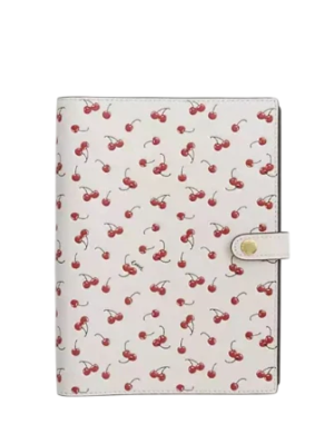 Coach Notebook With Cherry Print