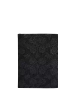 Coach Passport Card Case In Signature Canvas