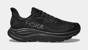 Clifton 10 Womens Running Shoes (Black/Black)