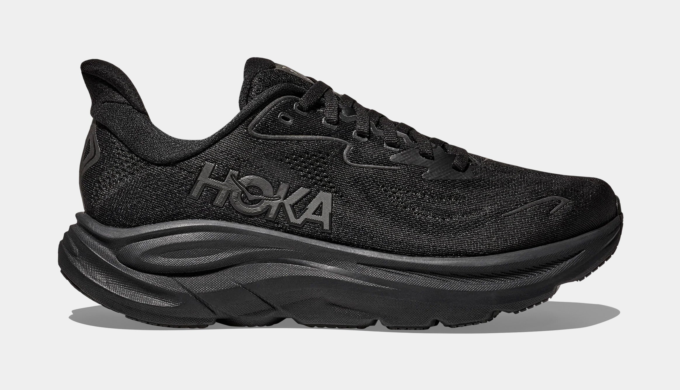 Clifton 10 Womens Running Shoes (Black/Black)