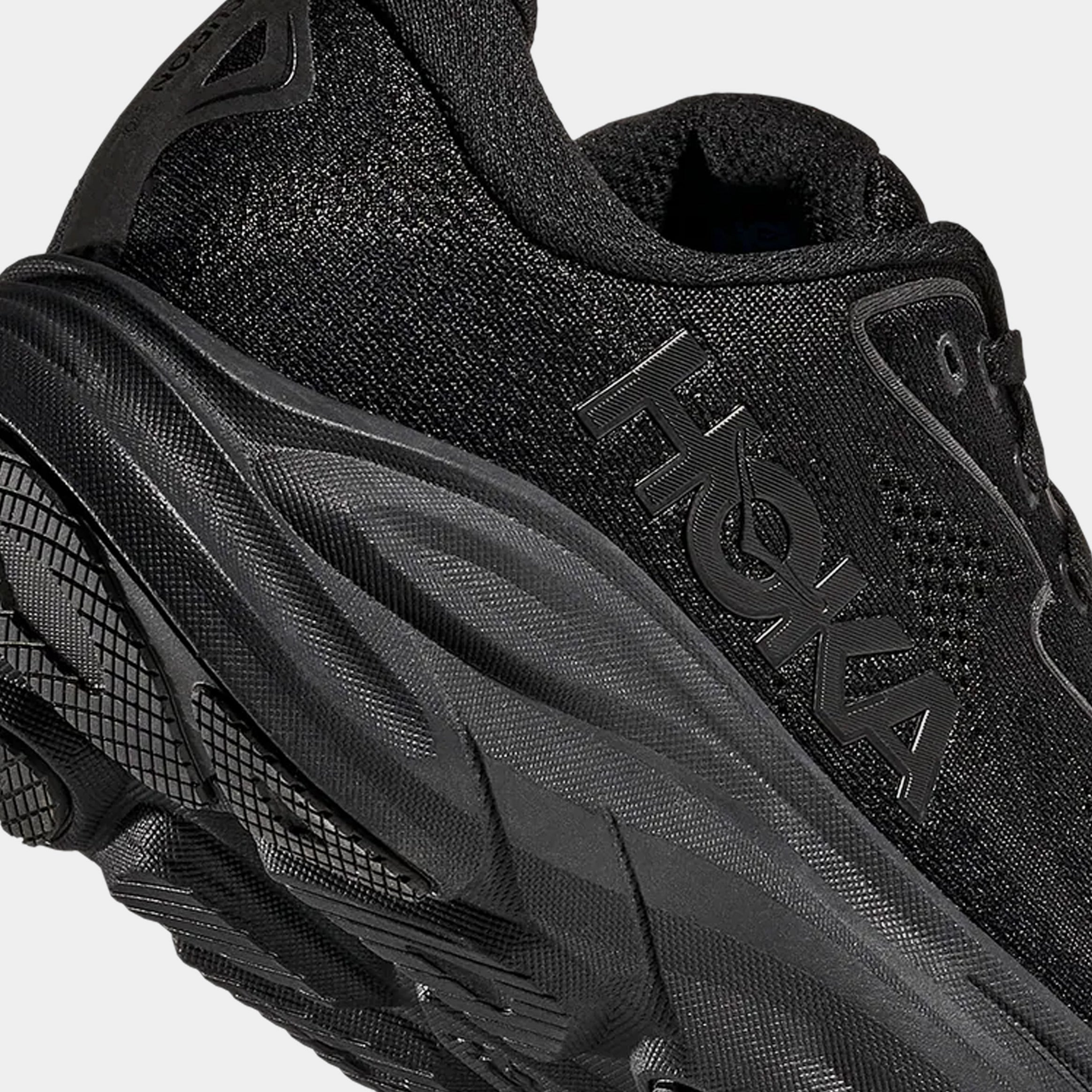 Clifton 10 Womens Running Shoes (Black/Black) - Image 3