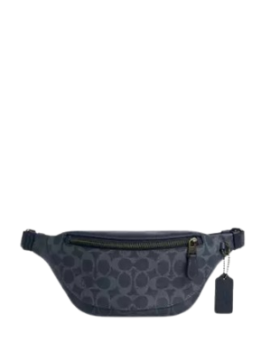 Coach Warren Mini Belt Bag In Blocked Signature Canvas