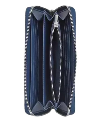 Coach Long Zip Around Wallet In Denim - Image 2