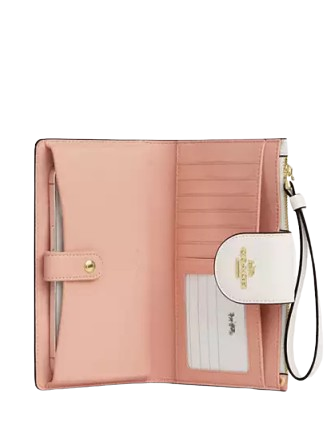Coach Phone Wallet In Signature Canvas With Floral Print - Image 3