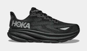 Clifton 9 GTX Womens Running Shoes (Black)