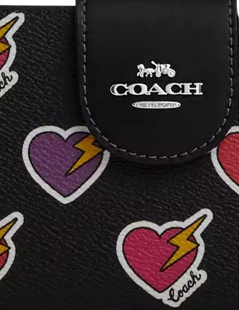 Coach Phone Wallet With Heart Bolt Print - Image 4