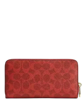 Coach Long Zip Around Wallet In Signature Canvas - Image 3