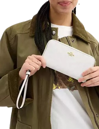 Coach Long Zip Around Wallet In Signature Canvas - Image 3