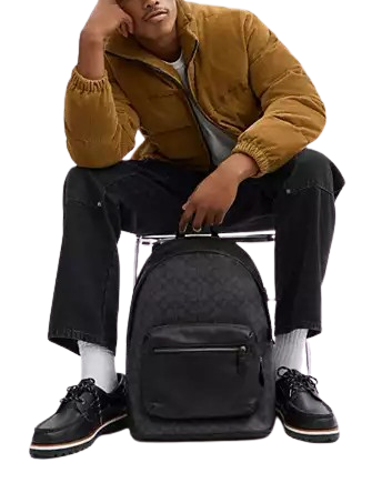 Coach West Backpack In Signature Canvas - Image 4