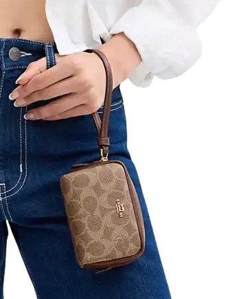 Coach Pouch Wristlet In Signature Canvas - Image 2