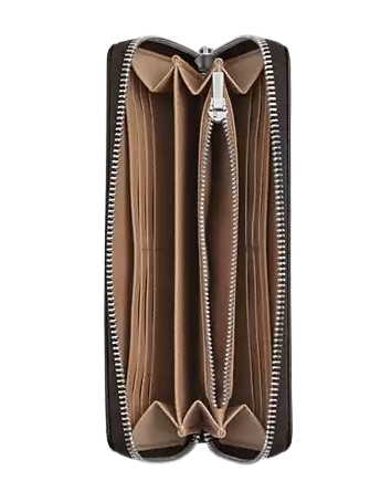 Coach Long Zip Around Wallet In Signature Canvas With Coach Graphic - Image 2