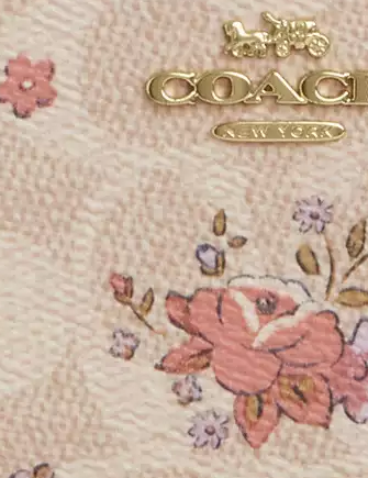 Coach Long Zip Around Wallet In Signature Canvas With Floral Print - Image 3