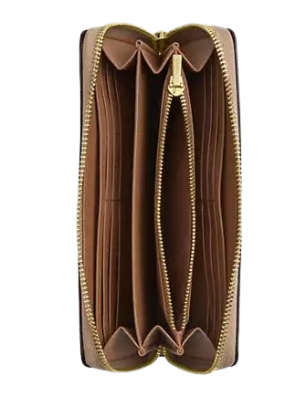 Coach Long Zip Around Wallet In Signature Canvas With Lips Print - Image 2