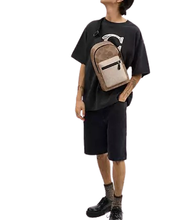 Coach West Pack In Blocked Signature Canvas - Image 2
