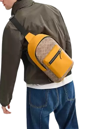 Coach West Pack In Colorblock Signature Canvas - Image 2