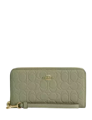Coach Long Zip Around Wallet In Signature Leather