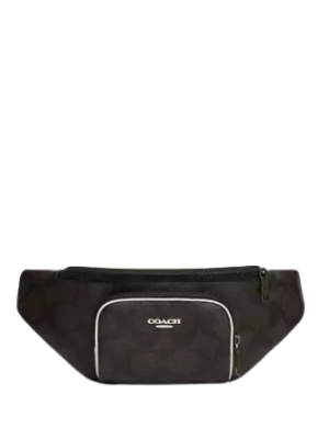 Coach Racer Belt Bag In Blocked Signature Canvas