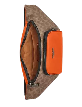 Coach Racer Belt Bag In Colorblock Signature Canvas - Image 2
