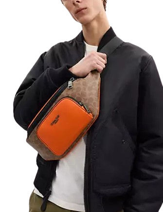 Coach Racer Belt Bag In Colorblock Signature Canvas - Image 4