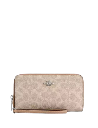 Coach Long Zip Around Wallet With Detachable Card Case In Signature Canvas - Image 3