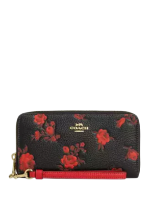 Coach Long Zip Around Wallet With Floral Print