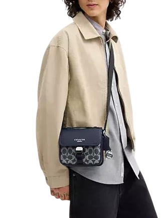 Coach Racer Crossbody Bag In Signature Canvas With Charms - Image 4