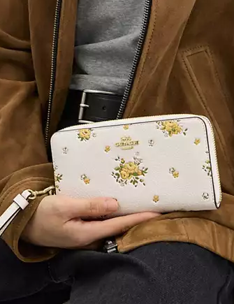 Coach Long Zip Around Wallet With Floral Print - Image 4