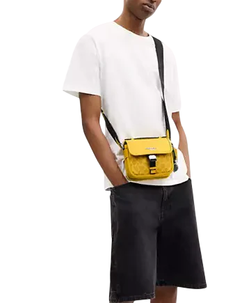 Coach Racer Crossbody Bag In Signature Canvas With Charms - Image 3